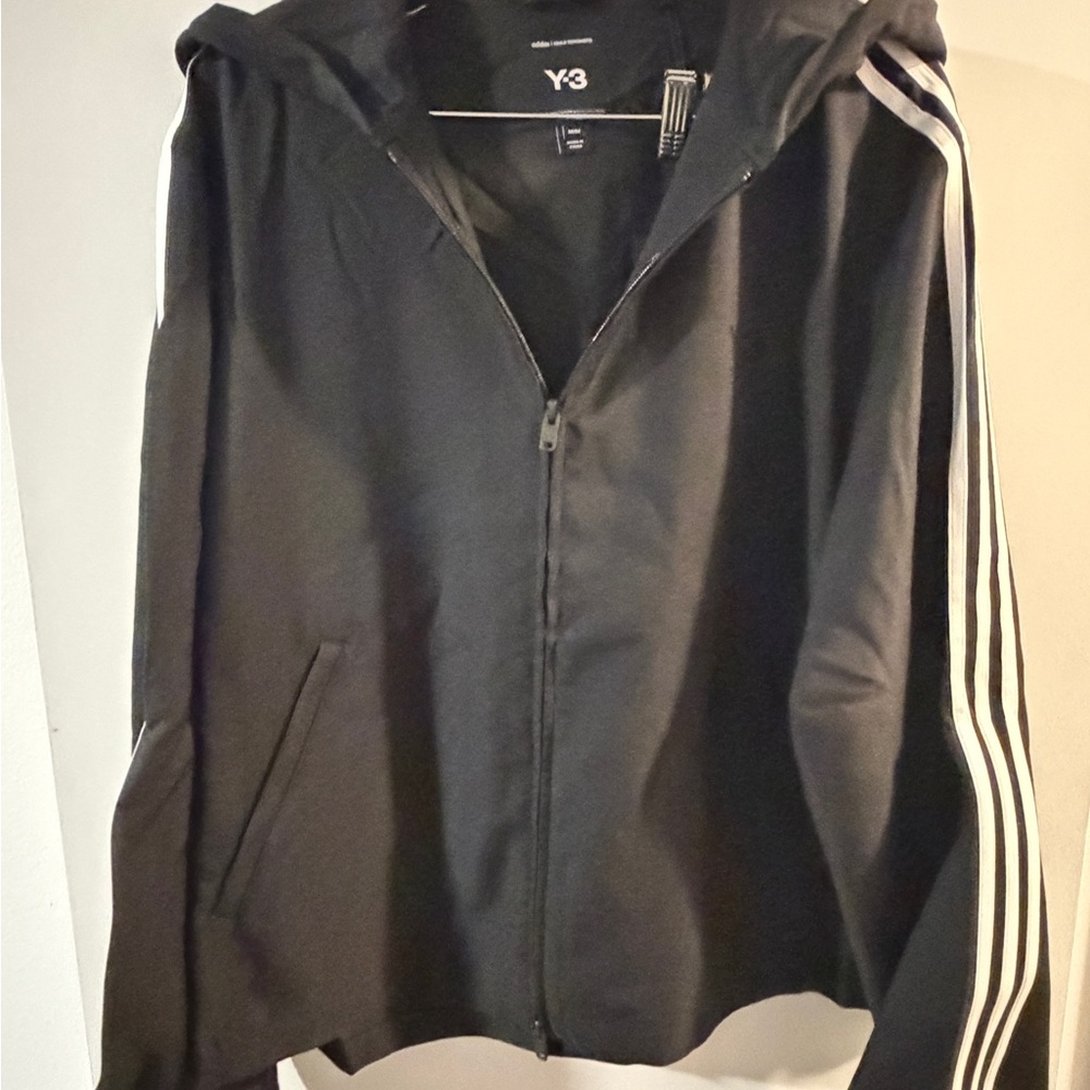 Adidas Y-3 Black Performance Jacket with Wire Trim - Medium